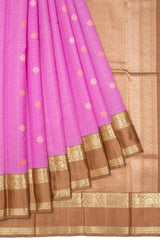 Authentic handwoven Pure Kora Silk Korvai Kanjivaram