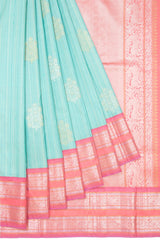 Authentic Pure zari mulberry silk Korvai Kanjivaram