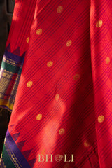 checkered body kuttu silk by silk gadwal