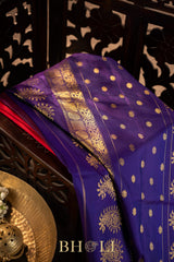 checkered body kuttu silk by silk gadwal
