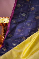 checkered border pure silk kuttu gadwal