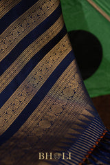checkered pure zari mulberry silk korvai kanjivaram