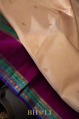 classic pure zari mulberry silk korvai kanjivaram