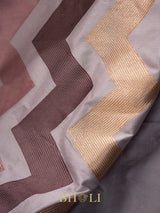 designer zig-zag handwoven pattern pure katan silk banarasi