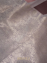 designer zig-zag handwoven pattern pure katan silk banarasi