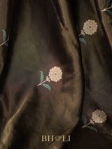 drill handwoven brocade with kaduwa buta katan silk banarasi