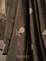 drill handwoven brocade with kaduwa buta katan silk banarasi