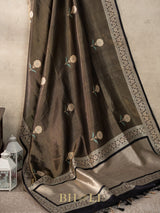 drill handwoven brocade with kaduwa buta katan silk banarasi
