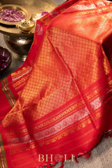 ganga jamuna border kuttu silk by silk gadwal