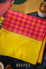 ganga jamuna checkered body korvai kanjivaram