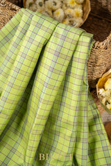 green and purple handwoven silk by silk kuttu gadwal