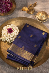 handwoven checkered pallu silk gadwal