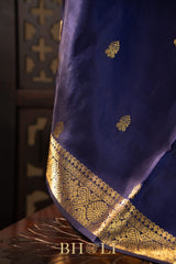 handwoven checkered pallu silk gadwal