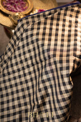 handwoven checkered pallu silk gadwal