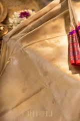 handwoven kuttu silk by silk contrast pallu gadwal