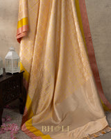 handwoven mashru silk honeycomb pattern banarasi