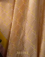 handwoven mashru silk honeycomb pattern banarasi