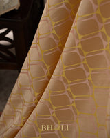 handwoven mashru silk honeycomb pattern banarasi