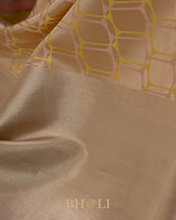 handwoven mashru silk honeycomb pattern banarasi