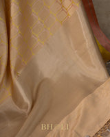 handwoven mashru silk honeycomb pattern banarasi