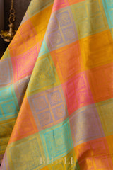 handwoven orissa inspired motifs kai korvai pure silk kanjivaram