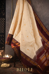 handwoven ornate border kai korvai pure silk by silk thread kanjivaram