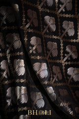 handwoven pure katan silk cutwork weave banarasi