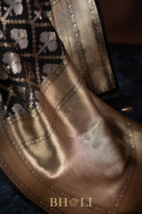 handwoven pure katan silk cutwork weave banarasi