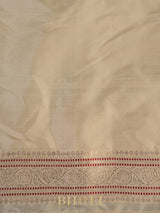handwoven pure katan silk kaduwa buta off white royal banarasi