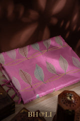 handwoven pure katan silk kaduwa meenakari banarasi