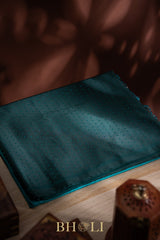 handwoven pure katan silk mashru border contemporary banarasi