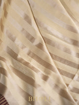 handwoven pure katan silk mashru striped banarasi