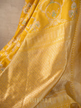 handwoven Pure katan silk meenakari kaduwa jungla banarasi