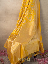 handwoven Pure katan silk meenakari kaduwa jungla banarasi