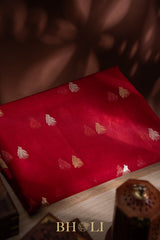 handwoven pure kora silk kaduwa meenakari buta banarasi