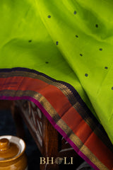 handwoven pure mulberry silk and zari korvai kanjivaram