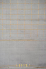 handwoven pure mulberry silk checkered korvai kanjivaram