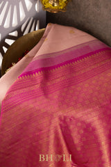 handwoven pure mulberry silk korvai kanjivaram
