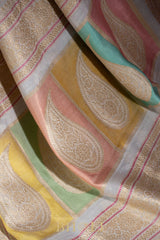 handwoven pure tissue cotton kaduwa banarasi