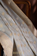 handwoven pure tissue cotton kaduwa banarasi