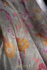 handwoven pure tissue silk kaduwa meenakari banarasi
