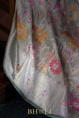 handwoven pure tissue silk kaduwa meenakari banarasi