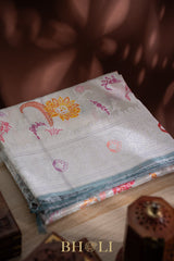 handwoven pure tissue silk kaduwa meenakari banarasi