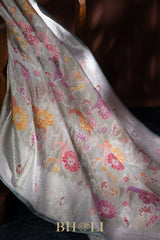 handwoven pure tissue silk kaduwa meenakari banarasi