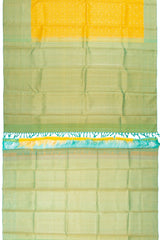 Handwoven Pure Zari mulberry silk brocade korvai kanjivaram