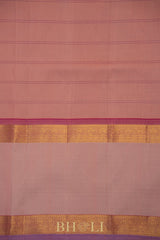 Handwoven pure zari mulberry silk kanjivaram with rettai pettu border
