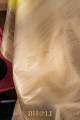 handwoven pure zari mulberry silk korvai kanjivaram