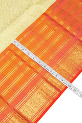 Handwoven Pure zari mulberry silk wedding korvai kanjivaram