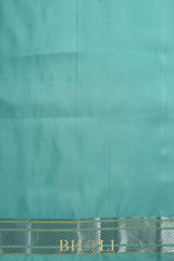 handwoven silk by silk silver zari meenakari gadwal