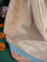 handwoven thread work pure mashru silk banarasi